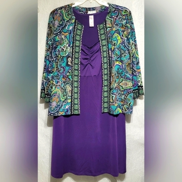 Joan Rivers Vibrant Jewel Tone Paisley Jacket (XL) - Picture 9 of 9
